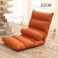 HKM-400147 Compact Folding Floor Backrest Sofa Recliner with Waist Pillow - Multiple Color Options Available