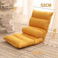 HKM-400147 Compact Folding Floor Backrest Sofa Recliner with Waist Pillow - Multiple Color Options Available