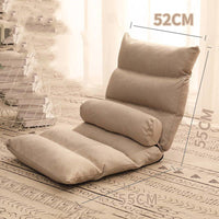 HKM-400147 Compact Folding Floor Backrest Sofa Recliner with Waist Pillow - Multiple Color Options Available