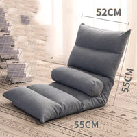 HKM-400147 Compact Folding Floor Backrest Sofa Recliner with Waist Pillow - Multiple Color Options Available