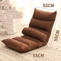 HKM-400147 Compact Folding Floor Backrest Sofa Recliner with Waist Pillow - Multiple Color Options Available