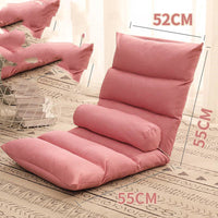 HKM-400147 Compact Folding Floor Backrest Sofa Recliner with Waist Pillow - Multiple Color Options Available