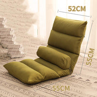 HKM-400147 Compact Folding Floor Backrest Sofa Recliner with Waist Pillow - Multiple Color Options Available