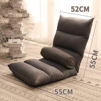 HKM-400147 Compact Folding Floor Backrest Sofa Recliner with Waist Pillow - Multiple Color Options Available