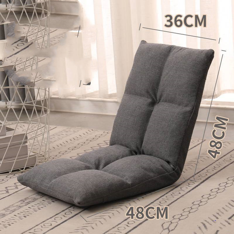 HKM-400147 Compact Folding Floor Backrest Sofa Recliner with Waist Pillow - Multiple Color Options Available