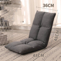 HKM-400147 Compact Folding Floor Backrest Sofa Recliner with Waist Pillow - Multiple Color Options Available
