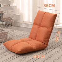 HKM-400147 Compact Folding Floor Backrest Sofa Recliner with Waist Pillow - Multiple Color Options Available