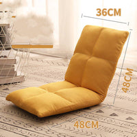 HKM-400147 Compact Folding Floor Backrest Sofa Recliner with Waist Pillow - Multiple Color Options Available