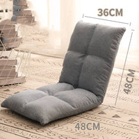 HKM-400147 Compact Folding Floor Backrest Sofa Recliner with Waist Pillow - Multiple Color Options Available