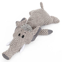 HKM-400211 Bite-Resistant Plush Dog Toy - Lying Wolf, Elephant, and Lion Options, 28cm