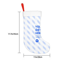 HKM-400211 Double-Sided Christmas Decorative Socks with Soft Flannel Cuffs, 100% Polyester, One Size, Ideal for Holidays and Gifts