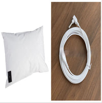 HKM-400211 Square Conductive Grounding Pillowcase - 90% Cotton, 10% Silver Fiber, White, 70x48cm