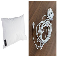 HKM-400211 Square Conductive Grounding Pillowcase - 90% Cotton, 10% Silver Fiber, White, 70x48cm
