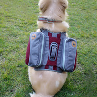 HKM-400275 Portable Nylon Pet Travel Bag with Detachable Chest and Back Support, Large Capacity, Available in Red and Blue