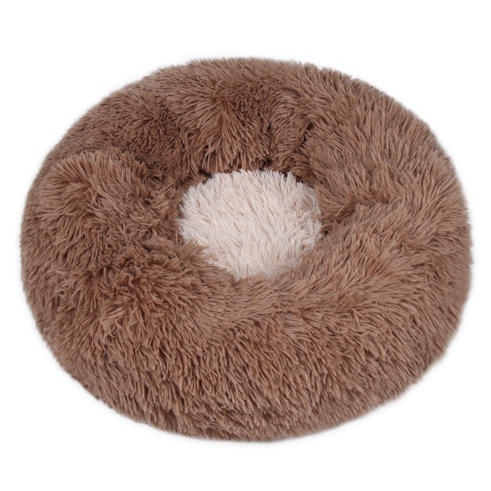 HKM-400467 Winter Warm Plush Kennel Round