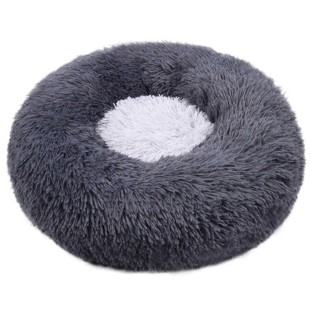 HKM-400467 Winter Warm Plush Kennel Round