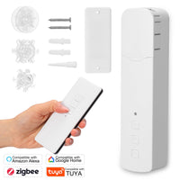 HKM-400467 Zigbee Battery-Powered Roller Shutter Motor with USB Charging and Remote Control