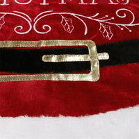HKM-400531 Red Velvet 48-Inch Cloth Christmas Tree Skirt for Festive Decor