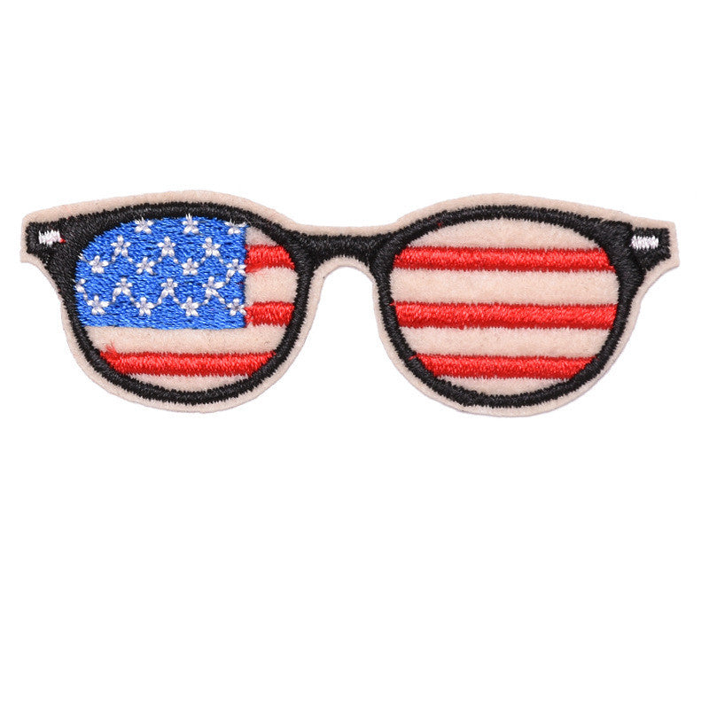 HKM-400595 Embroidered Fabric Flag Patch for Sewing on Apparel and Accessories