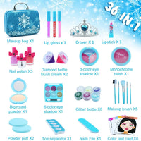 HKM-400595 Kids Pretend Play Makeup Kit with Mirror Bags for Ages 2-7 – Non-Toxic Plastic Toys