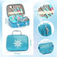 HKM-400595 Kids Pretend Play Makeup Kit with Mirror Bags for Ages 2-7 – Non-Toxic Plastic Toys