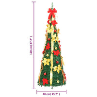HKM-400723 Lifelike 120 cm Pop-Up Artificial Christmas Tree with 50 Warm White LEDs