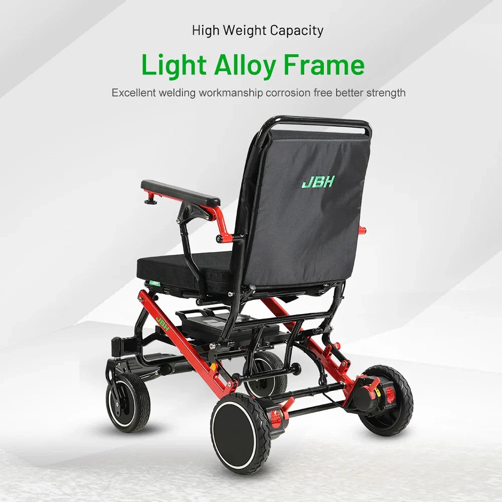 KTX-400787 Compact Dual Motor Folding Mobility Wheelchair with Removable Battery and 20 Km Driving Range