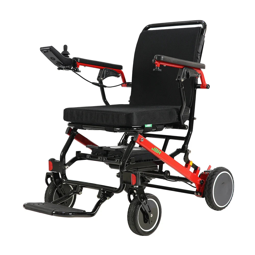 KTX-400787 Compact Dual Motor Folding Mobility Wheelchair with Removable Battery and 20 Km Driving Range
