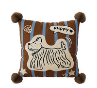 HKM-400915 Cartoon Animal Pattern Pillow - Blue, Brown, White - Available in Multiple Sizes