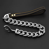 HKM-400915 Thick Stainless Steel Dog Leash in Gold and White Options, Multiple Lengths Available