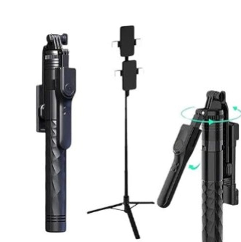 HKM-400979 3-in-1 Wireless Selfie Tripod with Remote Control – Lightweight and Adjustable for Smartphones