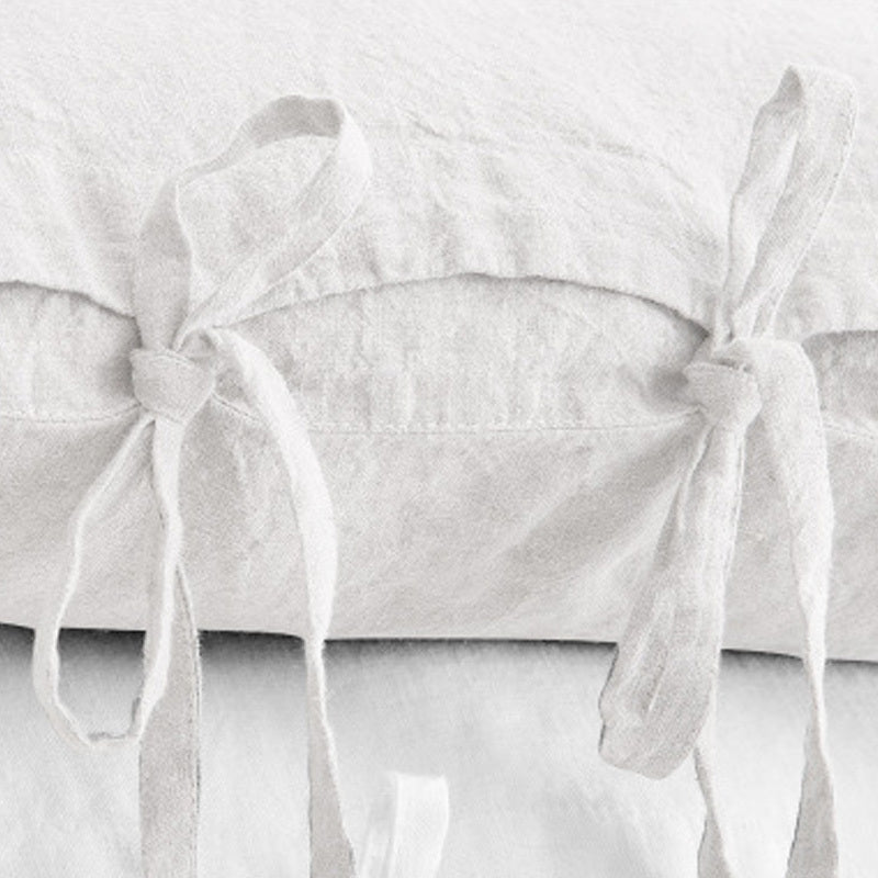 HKM-400979 Solid Color Linen Pillowcase - 48x74cm for Single Pillow