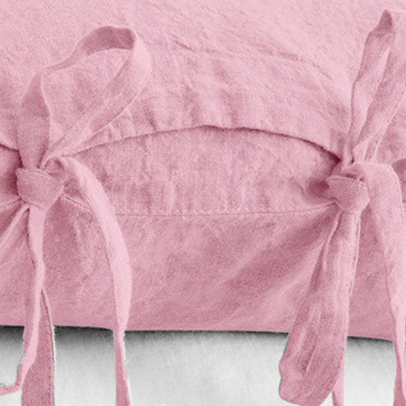 HKM-400979 Solid Color Linen Pillowcase - 48x74cm for Single Pillow