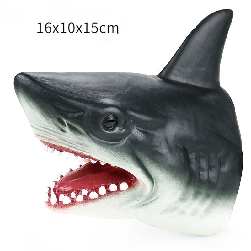KTX-401171 Soft PVC Shark Hand Puppet Toy for Interactive Pretend Play - Ideal for Ages 2-4