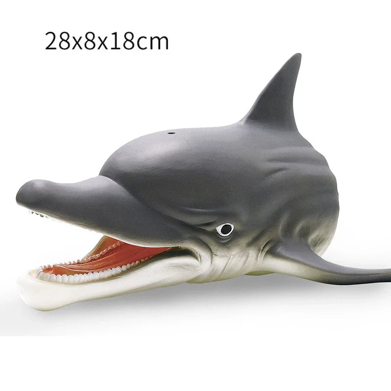 KTX-401171 Soft PVC Shark Hand Puppet Toy for Interactive Pretend Play - Ideal for Ages 2-4
