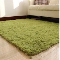 HKM-401299 Soft Silk Wool Rectangular Floor Mat and Bedside Blanket in Modern Design