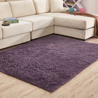 HKM-401299 Soft Silk Wool Rectangular Floor Mat and Bedside Blanket in Modern Design