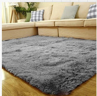 HKM-401299 Soft Silk Wool Rectangular Floor Mat and Bedside Blanket in Modern Design