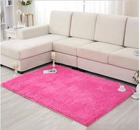 HKM-401299 Soft Silk Wool Rectangular Floor Mat and Bedside Blanket in Modern Design