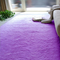 HKM-401299 Soft Silk Wool Rectangular Floor Mat and Bedside Blanket in Modern Design