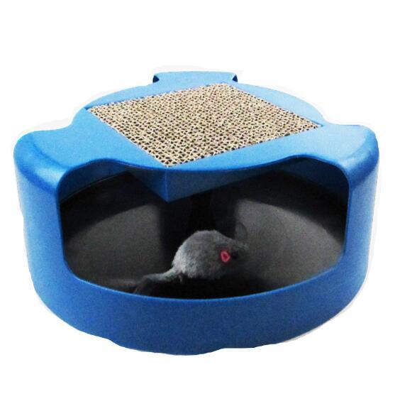 HKM-401363 Interactive Cat Toy with Scratchpad and 360-Degree Rotation