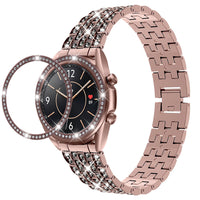 HKM-401427 Stylish Alloy Diamond Strap for Samsung Galaxy Watch - Metal Wristband, 155-210mm Adjustable Fit