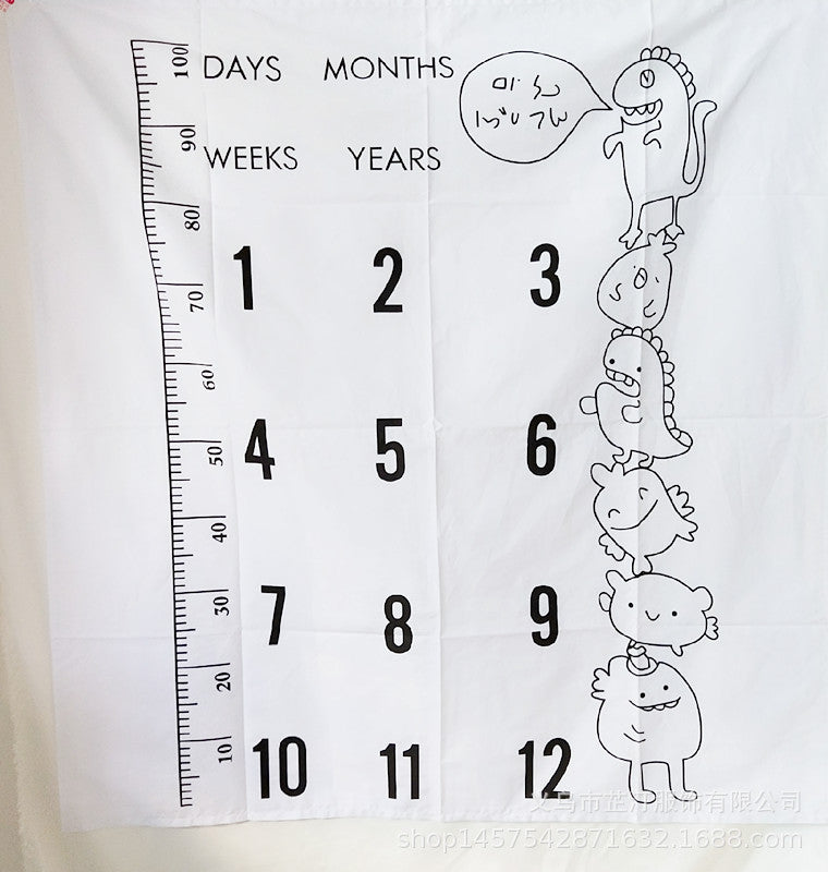 HKM-401491 Newborn Baby Photo Background Cloth - 100x100cm Polyester-Cotton, Thick Texture for Stunning Shots