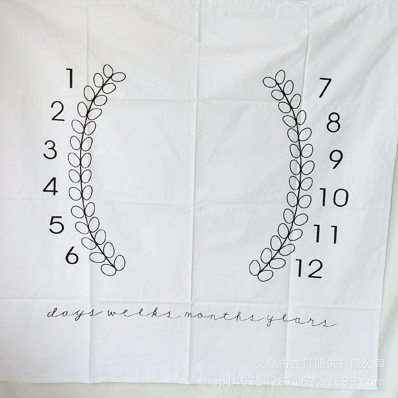 HKM-401491 Newborn Baby Photo Background Cloth - 100x100cm Polyester-Cotton, Thick Texture for Stunning Shots