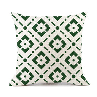 HKM-401747 Nordic Geometric Stripes Black and White Linen Pillow Cushion 45x45cm