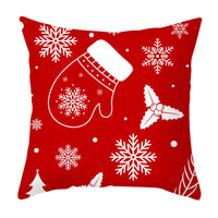 HKM-401875 Cartoon Letter Print Christmas Pillow Cover, 45x45cm, Soft PP Cotton Cushion for Sofas and Office
