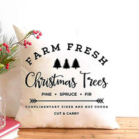 HKM-401875 Cartoon Letter Print Christmas Pillow Cover, 45x45cm, Soft PP Cotton Cushion for Sofas and Office