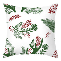 HKM-401875 Cartoon Letter Print Christmas Pillow Cover, 45x45cm, Soft PP Cotton Cushion for Sofas and Office