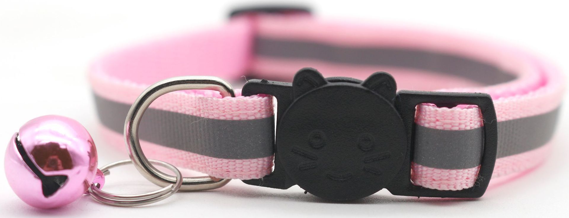 HKM-401939 Detachable Reflective Bell Collar for Pets - Monochrome PP Design, All Seasons Use