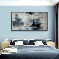 HKM-402003 Handmade Abstract Oil Painting on Canvas for Modern Home Décor